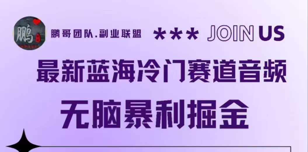 最新蓝海冷门赛道音频，无脑暴利掘金-互创学社