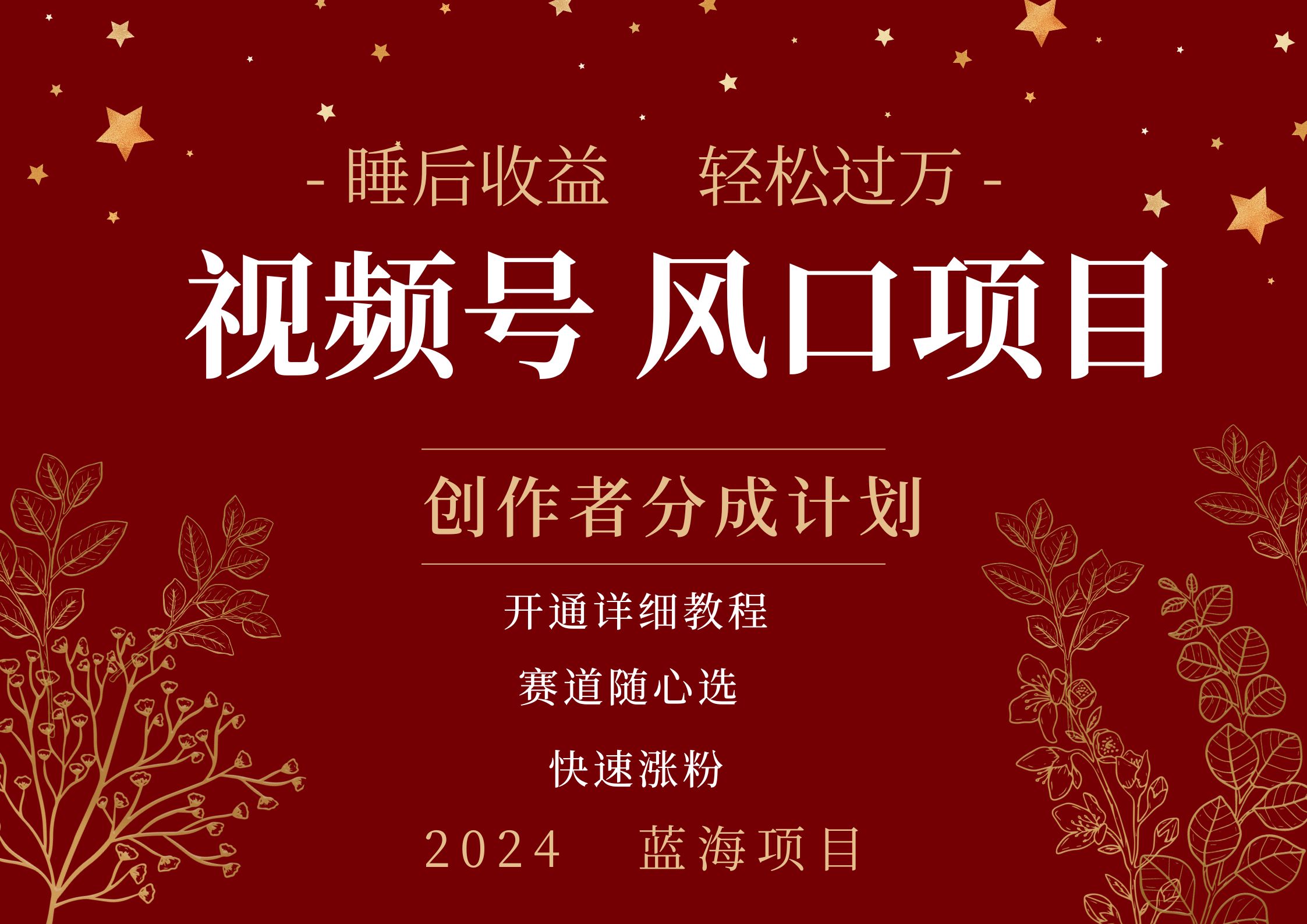拥有睡眠收益的微信视频号大风口项目，轻松月入过万+，多赛道选择，可矩阵，玩法简单轻松上手-互创学社