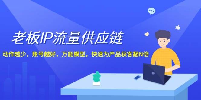 老板 IP流量 供应链，动作越少，账号越好，万能模型，快速为产品获客翻N倍-互创学社