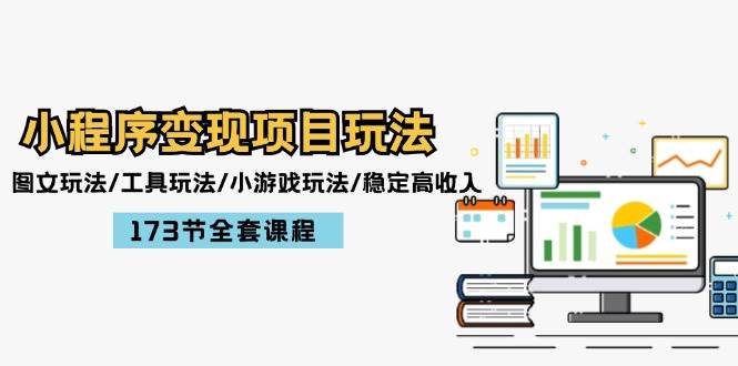 小程序变现项目玩法：图文玩法/工具玩法/小游戏玩法/稳定高收入/173节课程-互创学社